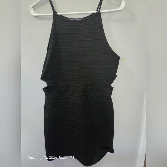 One Clothing Black Cut Out Dress - Picture 1 of 3
